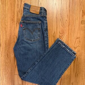 Levi's Ribcage Straight Ankle Blue Jeans
